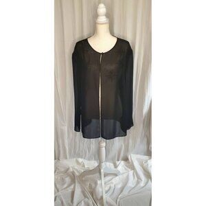 Adrianna Papell Starburst Beaded Evening Jacket size Large Elegant Minimalist